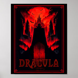 Poster Dracula Gothic Horror Vamire Art - halloween Vampi