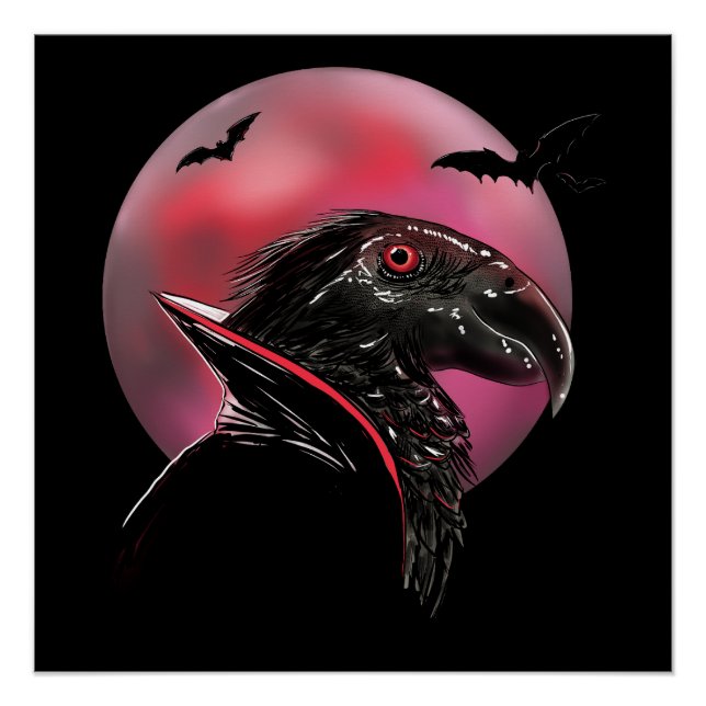 Póster Drácula Parrot Sanguíneo Ilustração (Frente)