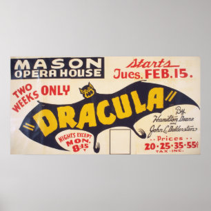 Póster Dracula por Hamilton Deane