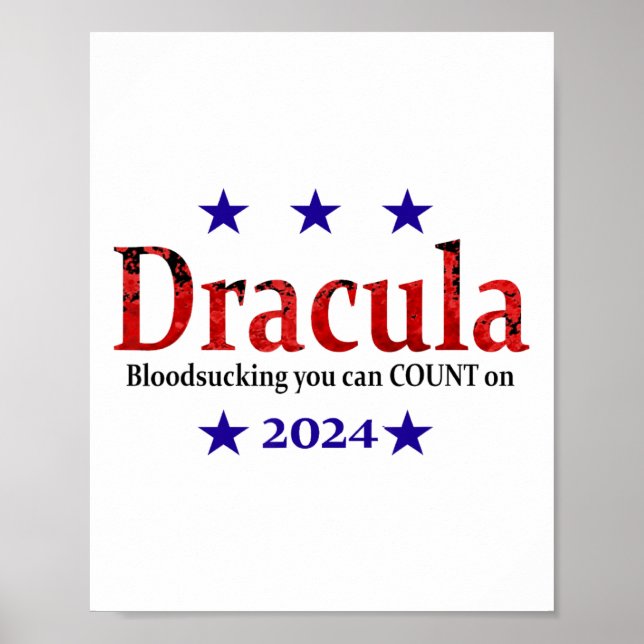 Poster Drácula - Sinal Eleitoral - Dia de as Bruxas engra (Frente)