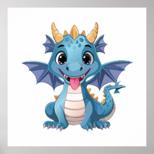 Poster dragão azul
