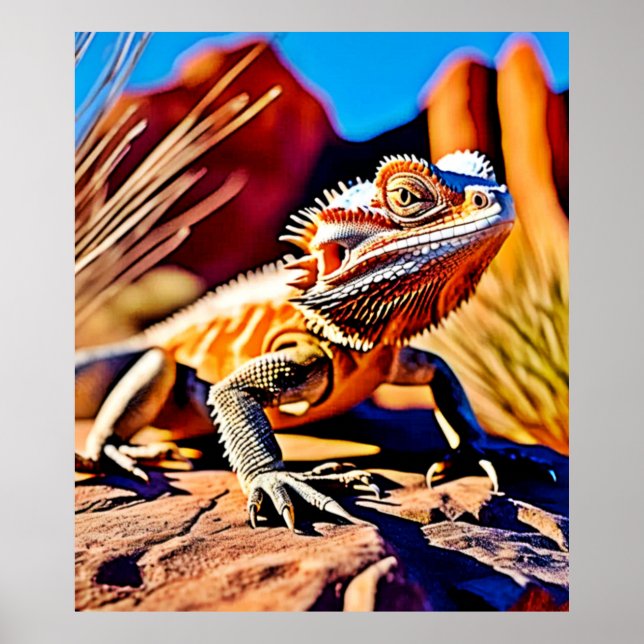 Poster Dragão Carborado do Deserto (Frente)