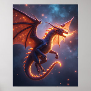 Poster Dragão Celestial de Brasa
