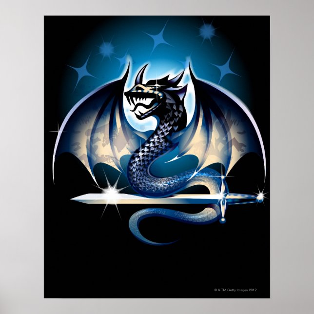 Poster Dragão com espada (Frente)