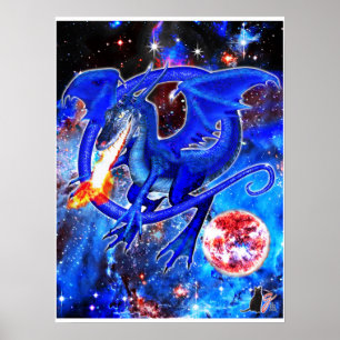 Póster Dragão cósmico de Azurite