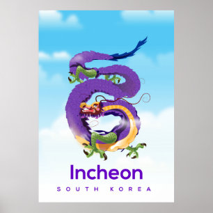 Póster Dragão da Coreia do Sul Incheon