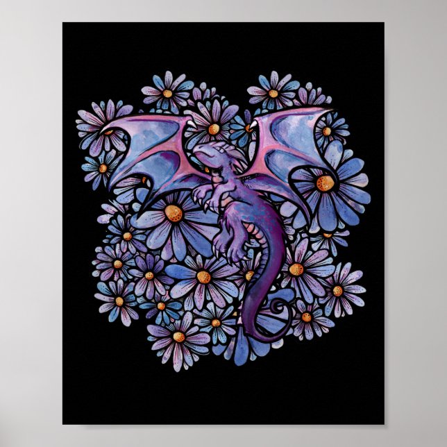 Poster Dragão das Flores de Margarida Roxo (Frente)