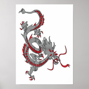 Poster Dragão de Ano Novo Chinês