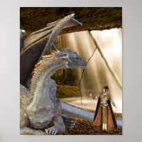 Dragão de Bronze com a Rainha Fada Elfa