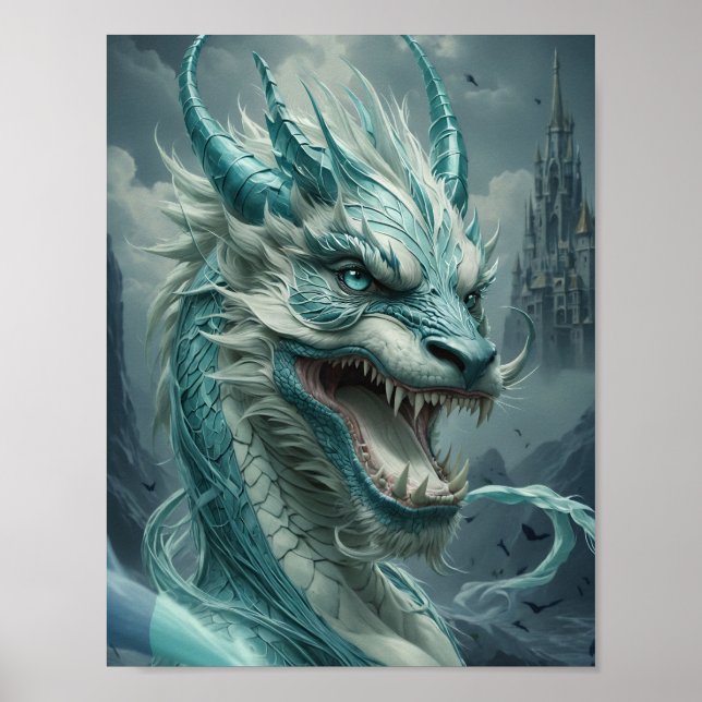 Poster Dragão de Tempestade Epic Blue (Frente)