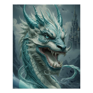 Póster Dragão de Tempestade Epic Blue