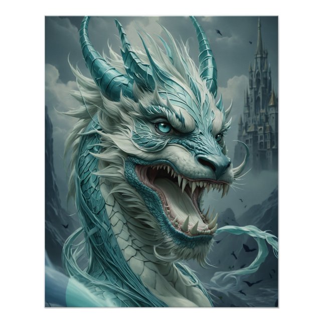 Póster Dragão de Tempestade Epic Blue (Frente)
