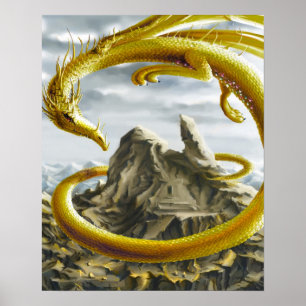Poster Dragão dourado