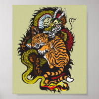 dragão e combate de tigre