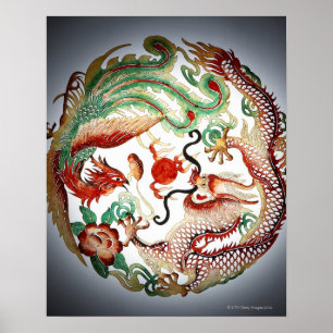 Póster Dragão e Estêncil Phoenix