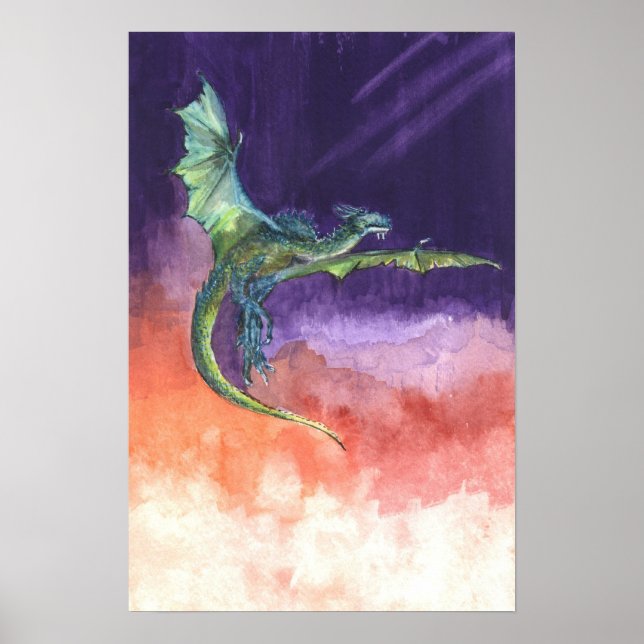 Poster Dragão em alta velocidade (Frente)
