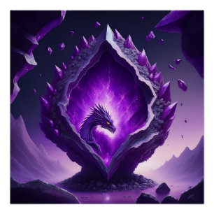 Póster Dragão Emerge de Dividir no Espaçonave, ele caiu