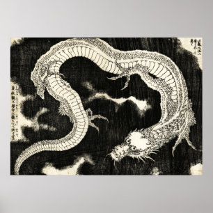 Póster Dragão, Hokusai