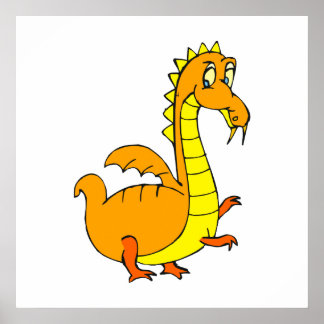 Póster Dragão Laranja Cinto