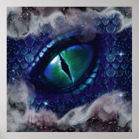 Dragão Medieval Azul Gótico com Tinta Glam