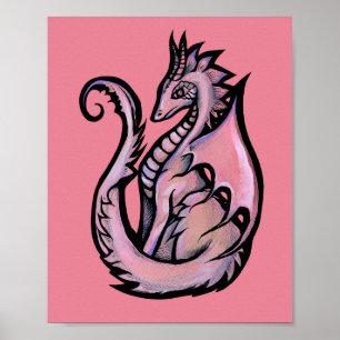 Poster Dragão Rosa