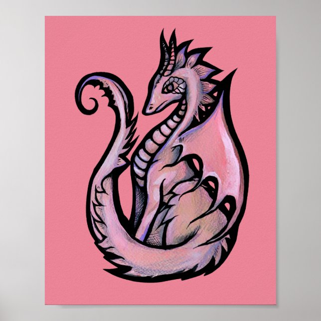 Poster Dragão Rosa (Frente)