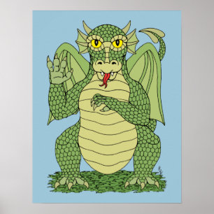 Póster Dragão Verde
