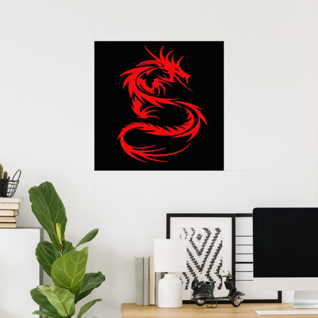 Poster Dragão Vermelho (Escritório em casa)
