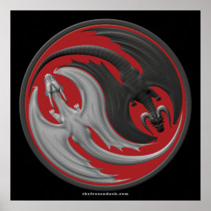 Póster Dragão Yin-Yang