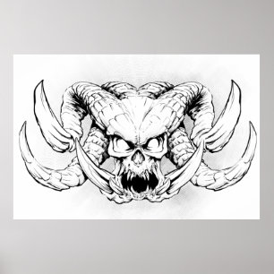 Poster Dragenoth Demon Skull Lord