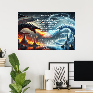 Poster Dragões de Fogo e Gelo