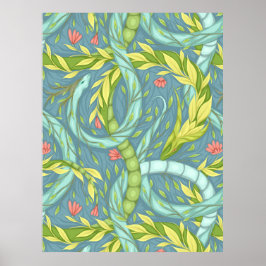 Poster dragões de madeira