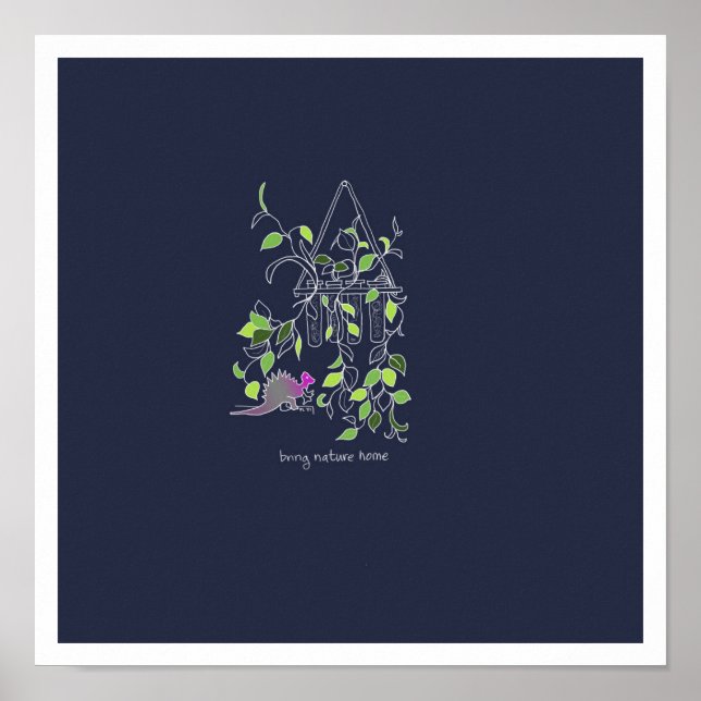 Poster Dragões e Natureza (Frente)