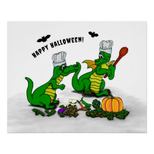 Póster Dragões - Feliz Halloween! Hoje eu cozinho