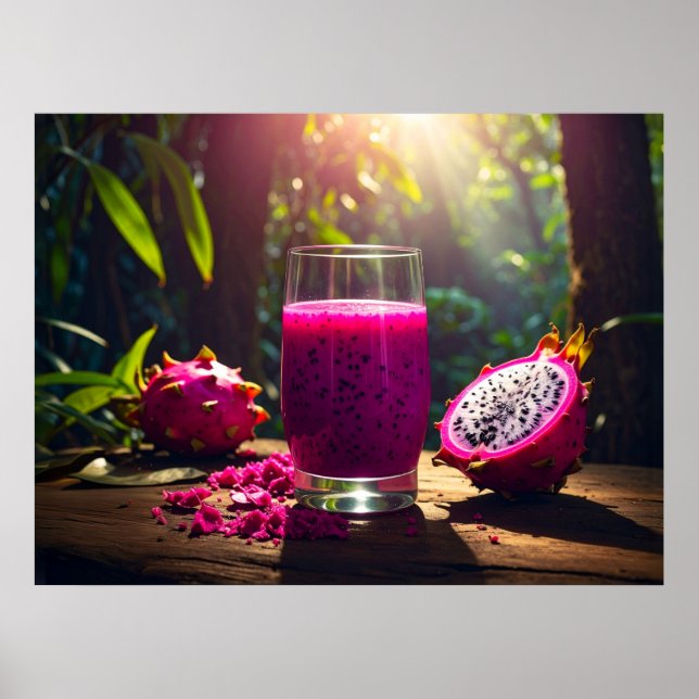 Poster DRAGON FRUIT (Pitahaya) - EXOTIC FRUITS (Frente)