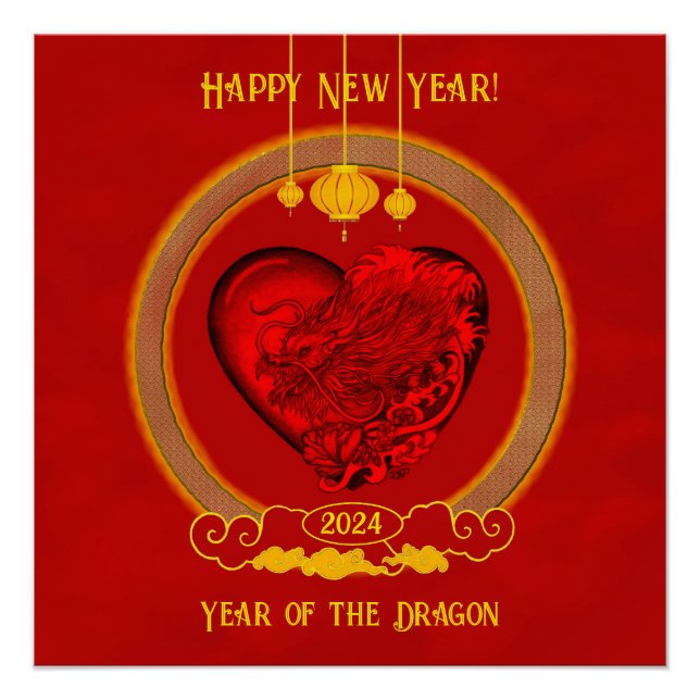 Póster Dragon Heart, ano do dragão (Frente)