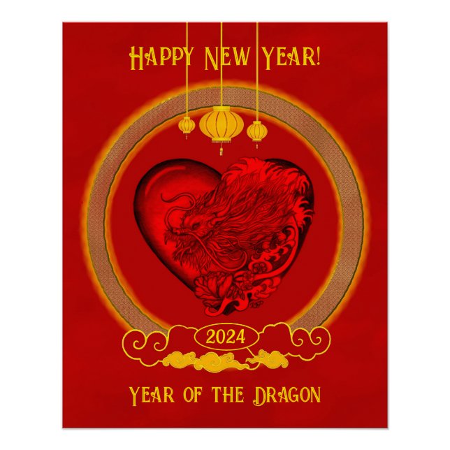 Póster Dragon Heart, ano do dragão (Frente)