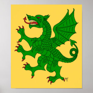 Póster Dragon Rampant Vert