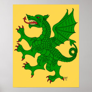Póster Dragon Rampant Vert