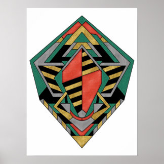 Poster Dragon’s Egg Metallic Geometric Abstract