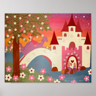 Póster Dragon Tales - 8x10 Princesa Fairytale Kids Art