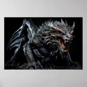 Poster Dragon Wild Beast Retrat Força