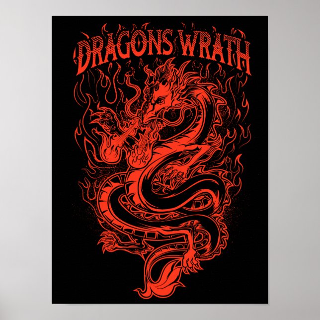 Póster Dragon Wrath Red (Frente)