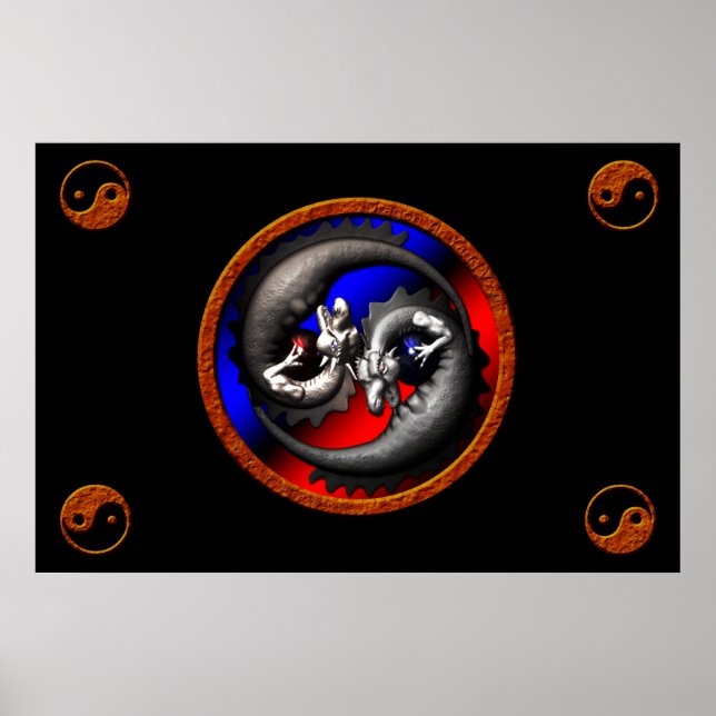 Poster Dragon Yin-Yang (Frente)