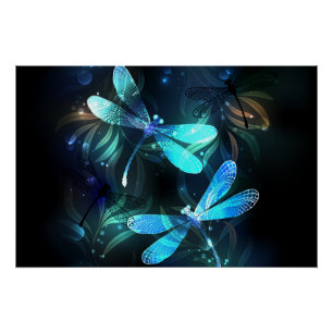 Póster Dragonflies de lago