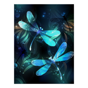 Póster Dragonflies de lago