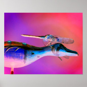 Poster Dragonfly Co Piloto Abstrato Natureza