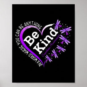 Poster Dragonfly Heart Ser Kind Purple Overdosagem Sensib