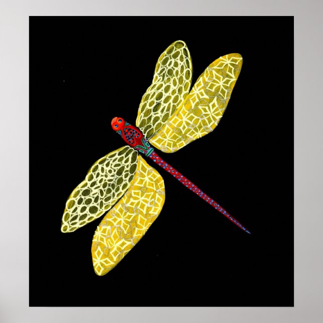Póster Dragonfly ouro (Frente)
