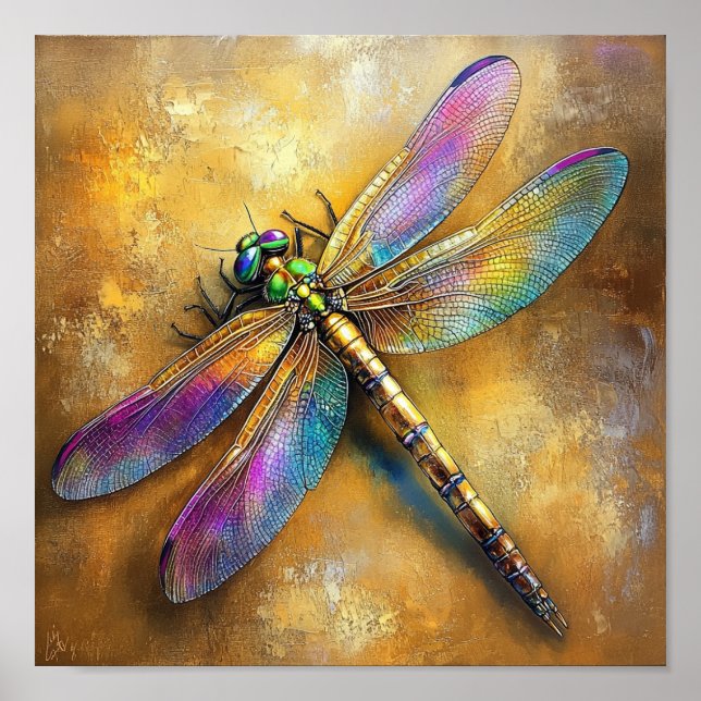 Poster Dragonfly ouro (Frente)